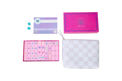 OG Pretty in Pink Mahj Tiles + Tile Pouch + Dice - Wholesale