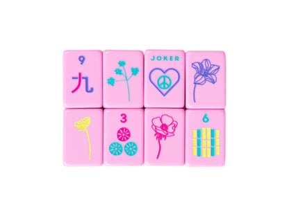OG Pretty in Pink Mahj Tiles + Tile Pouch + Dice - Wholesale