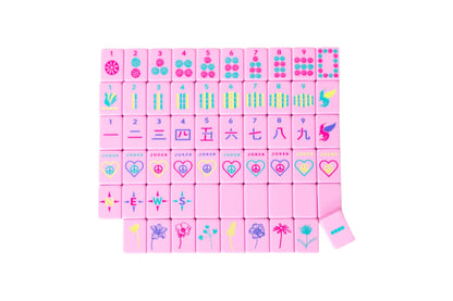 OG Pretty in Pink Mahj Tiles + Tile Pouch + Dice - Wholesale