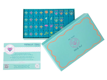 OG Mahj Tiles & Tile Bag - Totally Teal + Dice