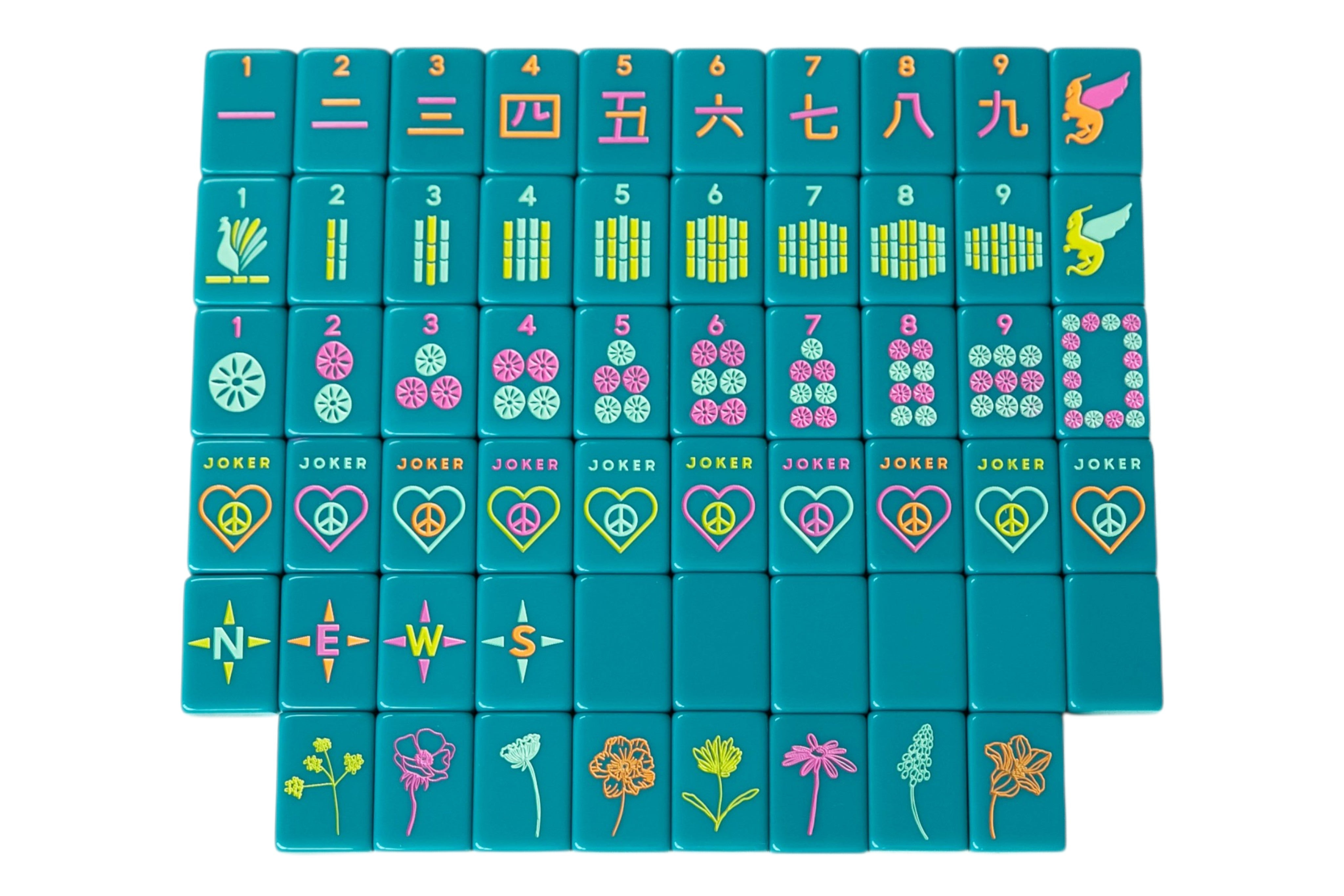 OG Mahj Tiles & Tile Bag - Totally Teal + Dice – Peace Love Mahjong