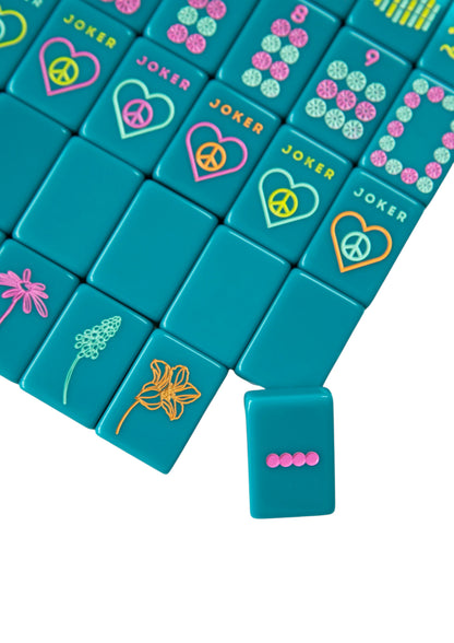 OG Mahj Tiles & Tile Bag - Totally Teal + Dice