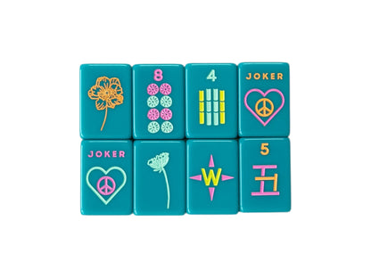 OG Mahj Tiles & Tile Bag - Totally Teal + Dice