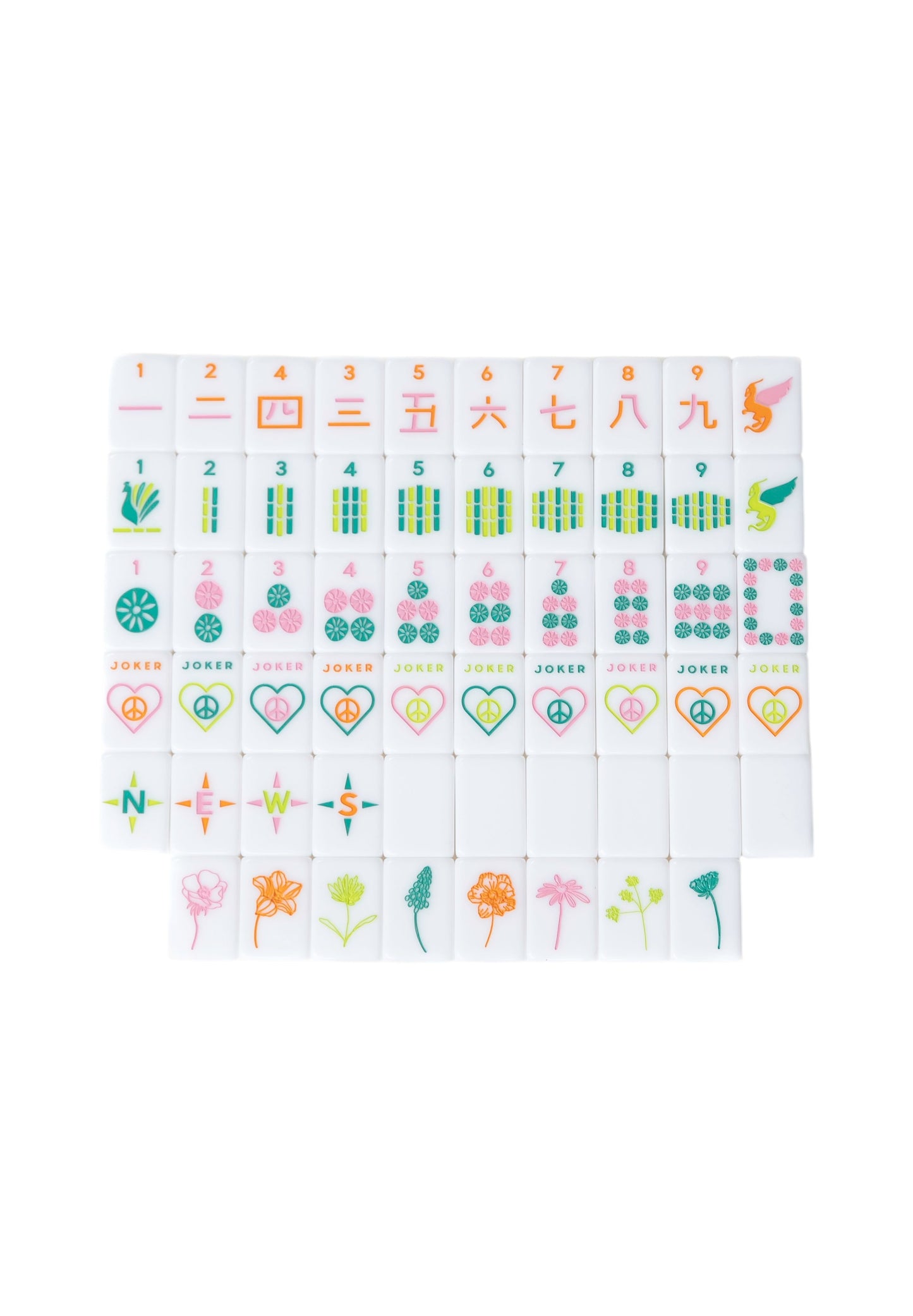 OG Mahj Tiles & Pouch - Vibrant Vibes
