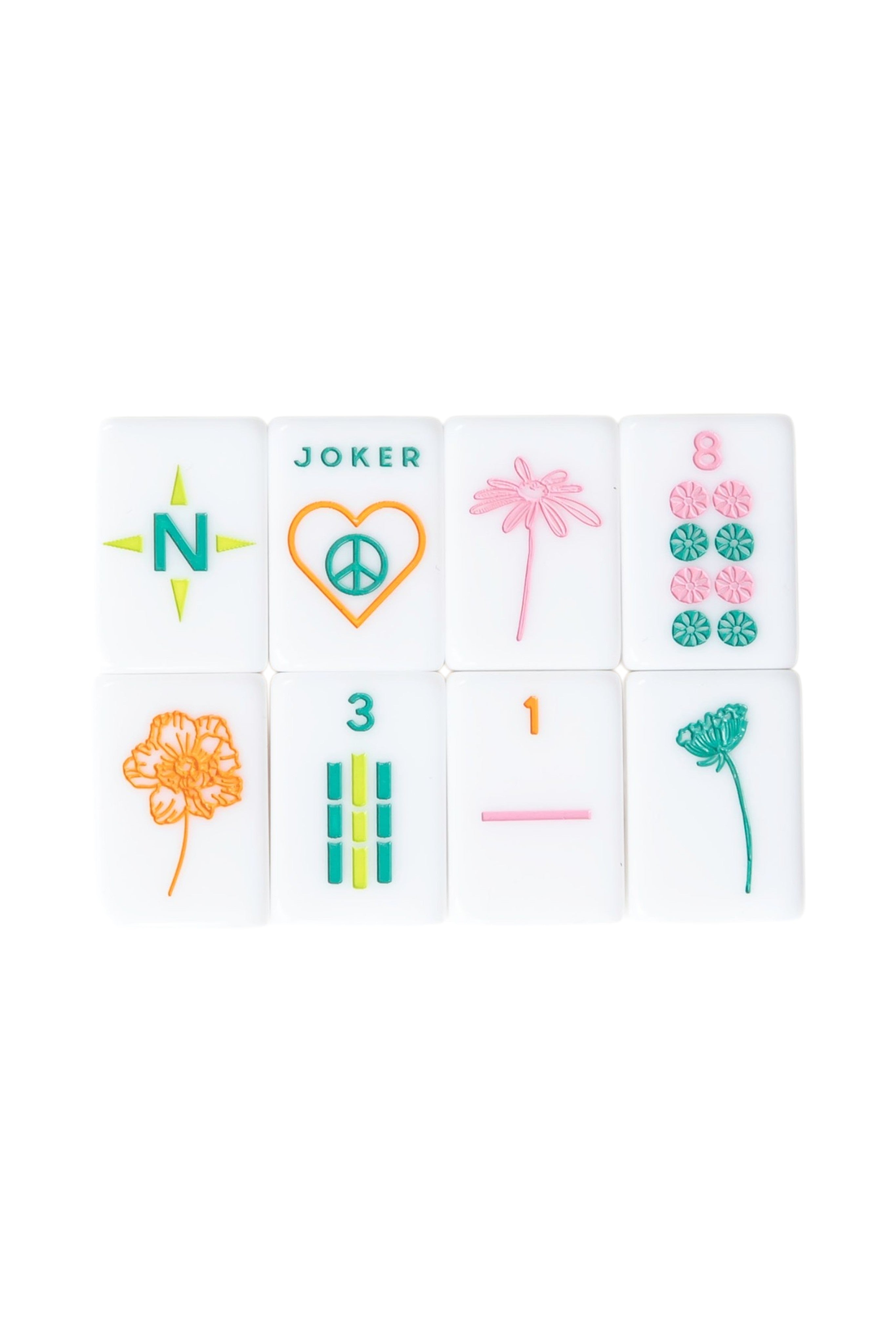 OG Mahj Tiles & Pouch - Vibrant Vibes + Dice – Peace Love Mahjong