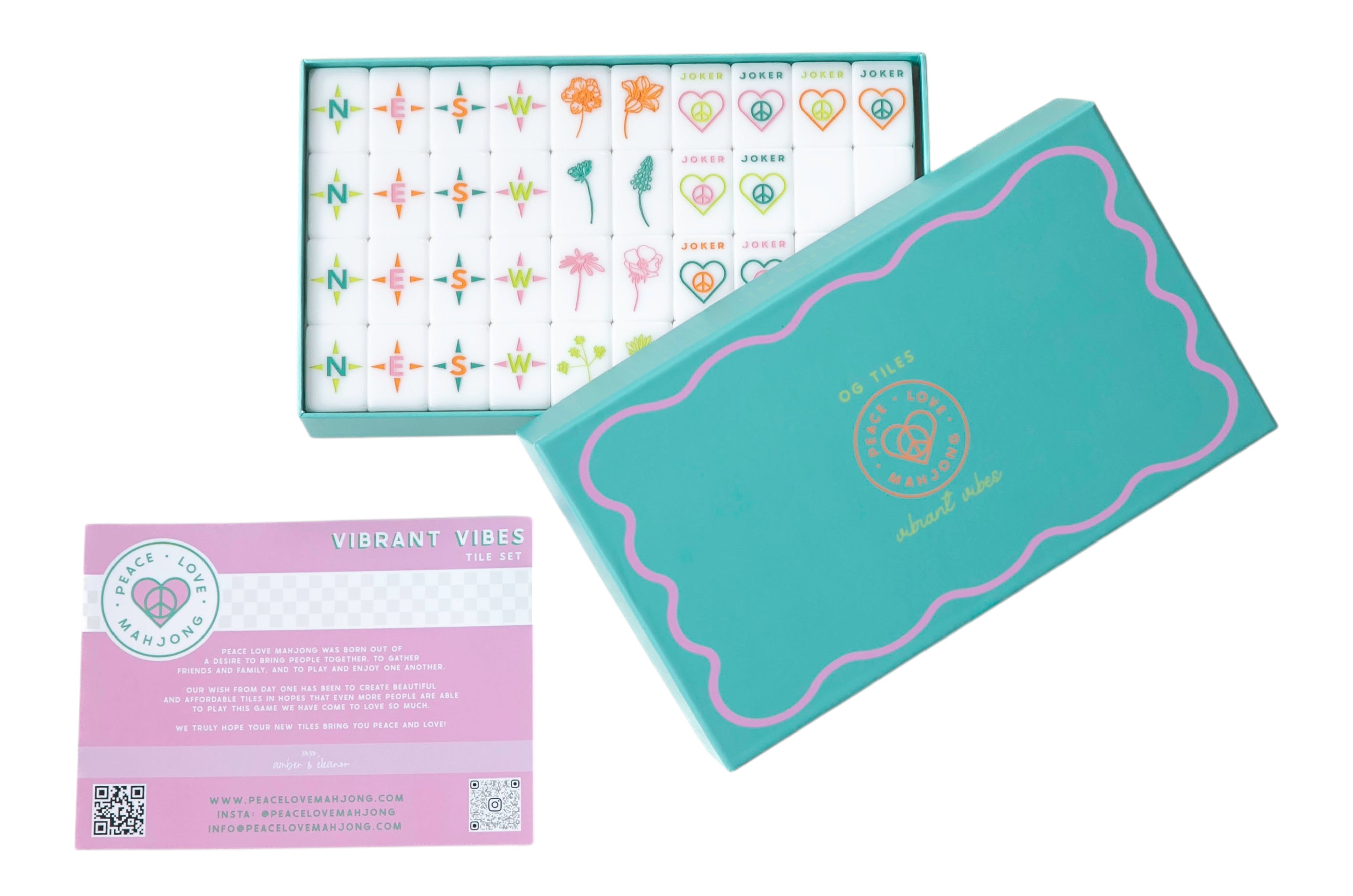 OG Mahj Tiles & Pouch - Vibrant Vibes – Peace Love Mahjong